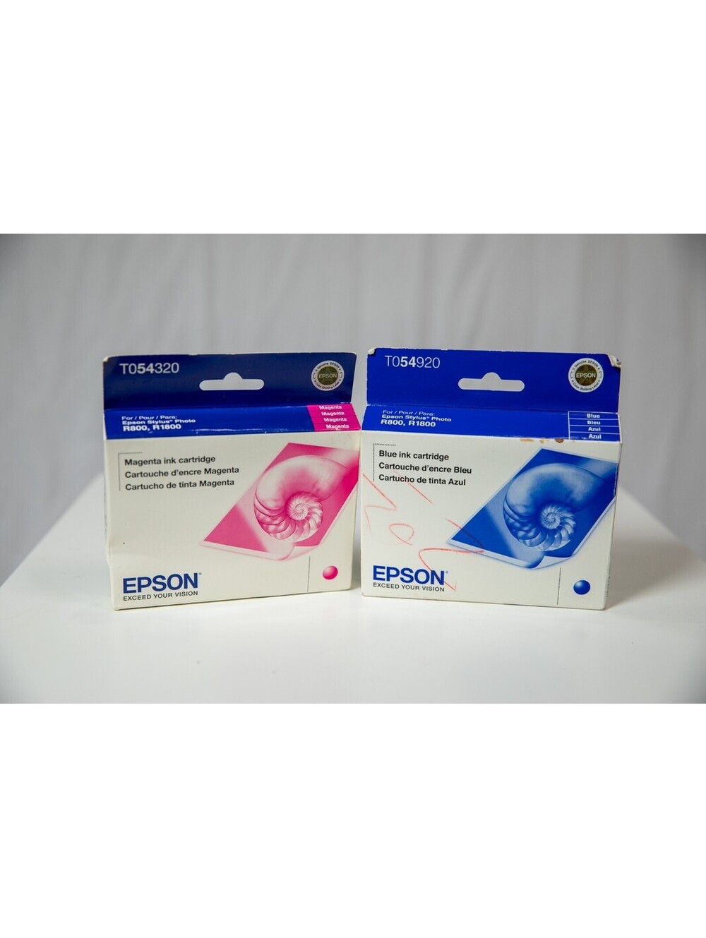 Epson T054320 Magenta Ink & Blue T054920 Cartridges new Unopened